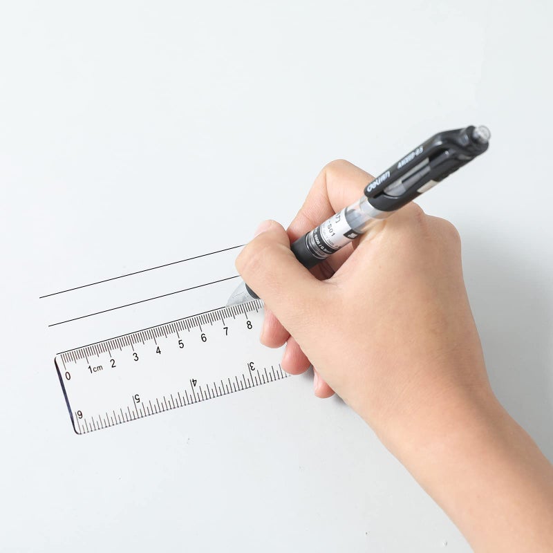 Chris.W 20 Pack Clear Plastic Ruler 6 Inch Straight Ruler Flexible with Inches and Metric for School Classroom, Home, or Office (Clear) - Image 5
